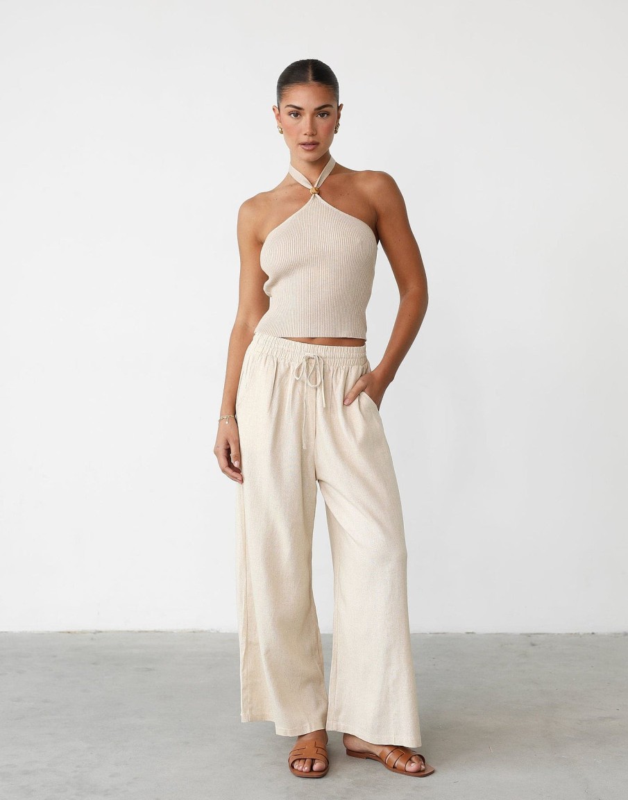 Clothing Style State Crop Tops | Lora Knit Top (Sand)