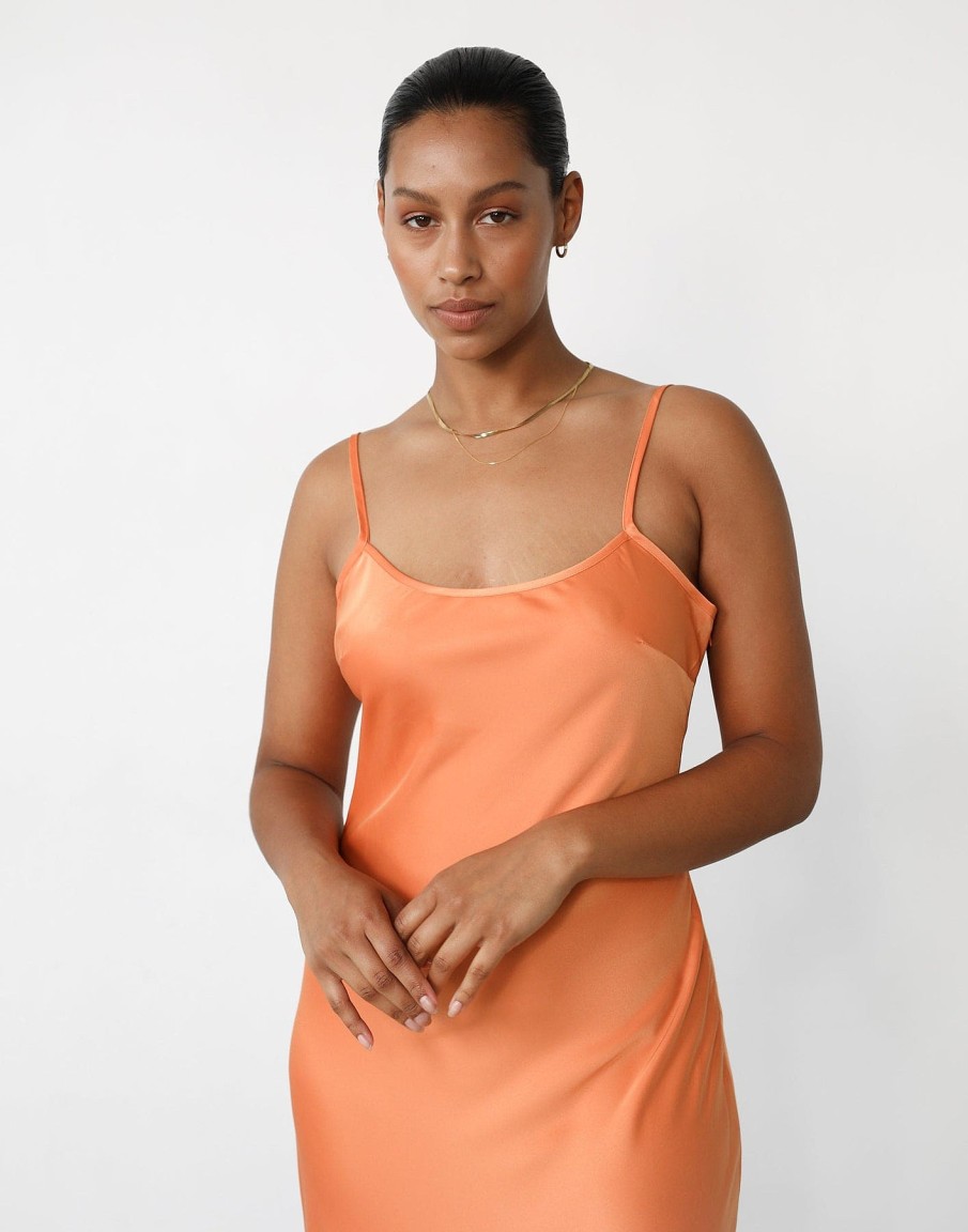 Clothing Charcoal Clothing Partywear | Martha Maxi Dress (Tangerine)