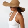 Accessories Charcoal Clothing Hats | Sofia Wide Brim Straw Hat (Caramel)