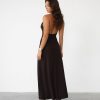 Clothing CHARCOAL Partywear | Victoria Maxi Dress (Chocolate)