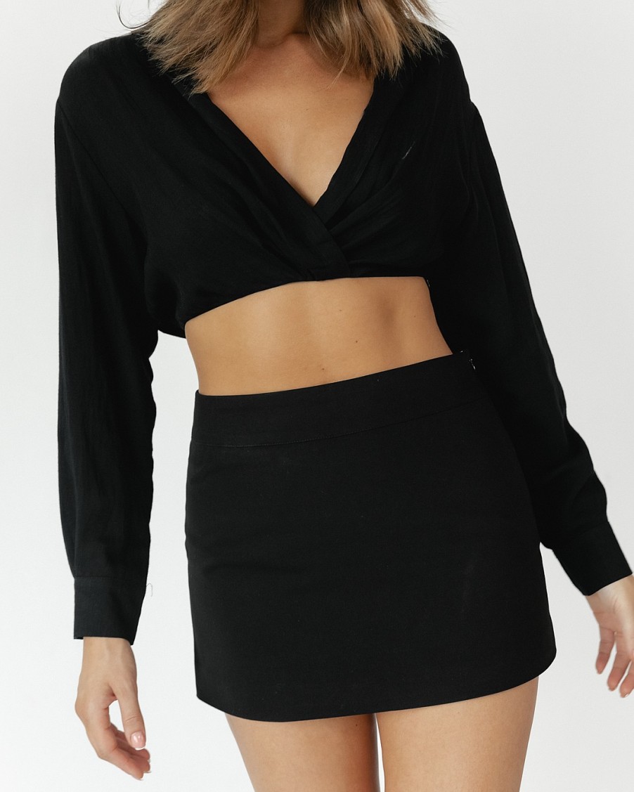 Clothing Shareen Long Sleeve Tops | Janice Long Sleeve Shirt (Black )