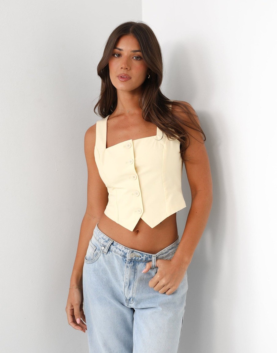 Clothing CHARCOAL Crop Tops | Danna Top (Butter)