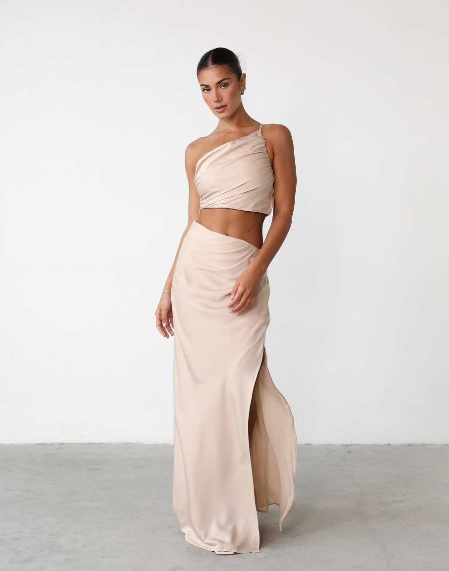 Clothing Q-Trend Skirts | Starlet Maxi Skirt (Beige)