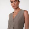 Clothing Charcoal Clothing Workwear | Astylar Vest Top (Tea Leaf)