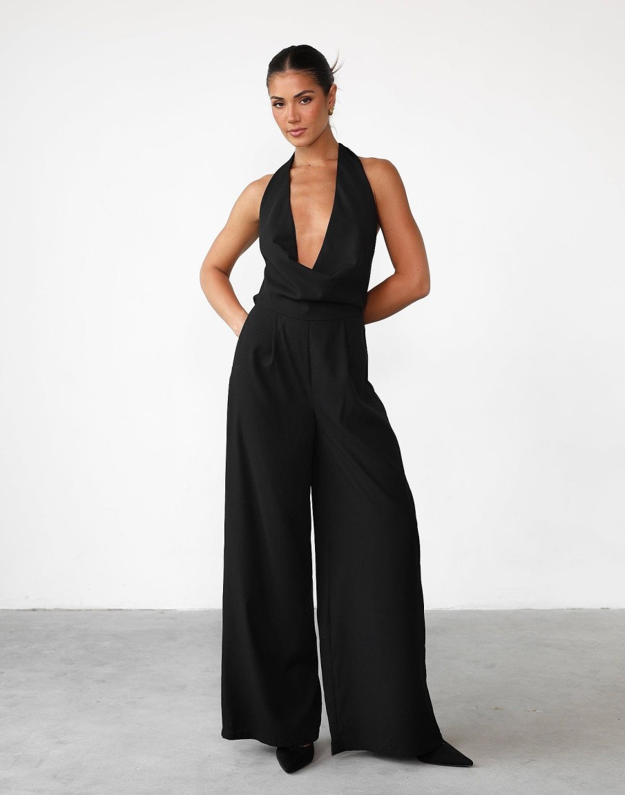 Clothing Charcoal Clothing Workwear | Kyeesha Jumpsuit (Black)