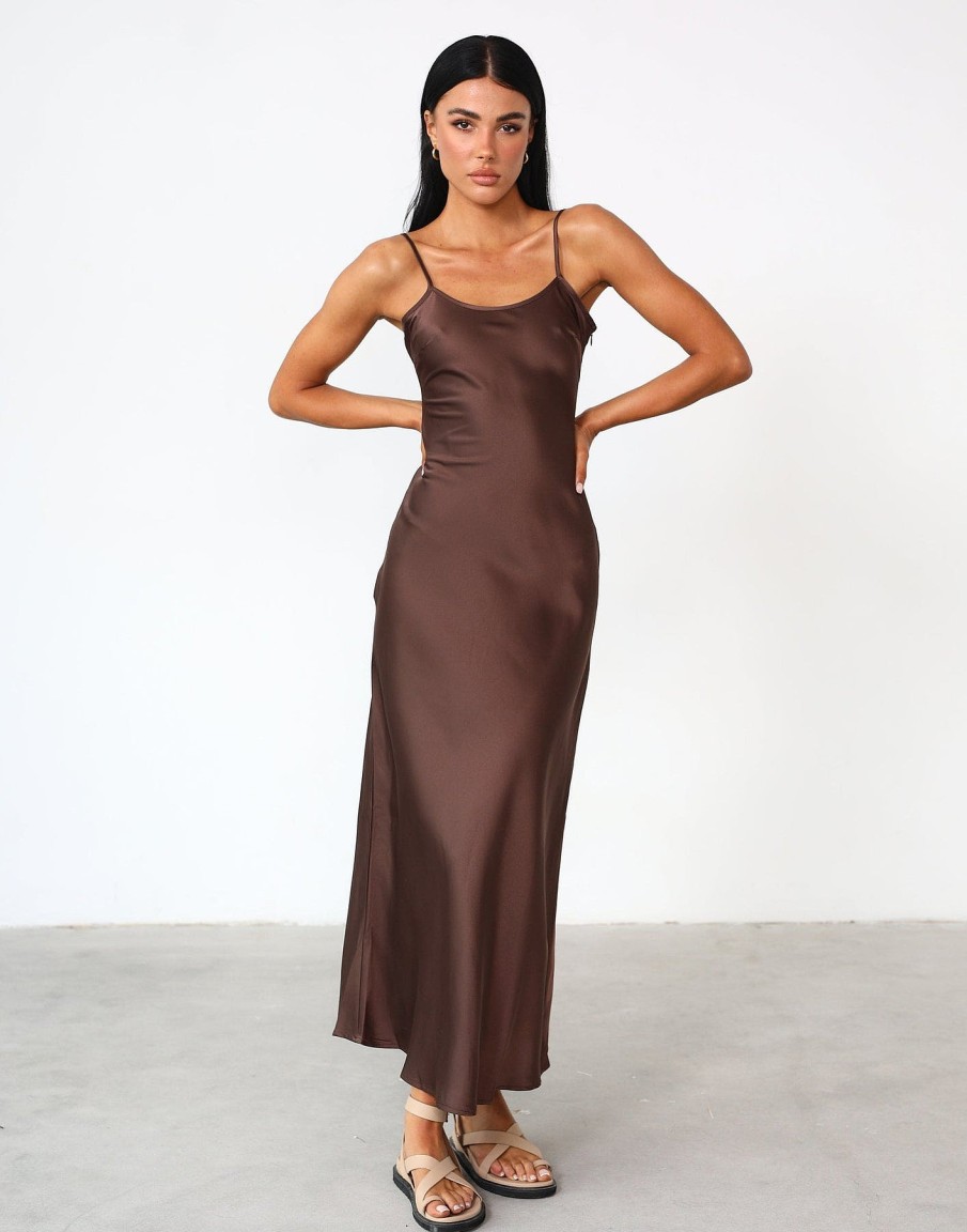 Clothing Charcoal Clothing Maxi Dresses | Martha Maxi Dress (Cocoa)