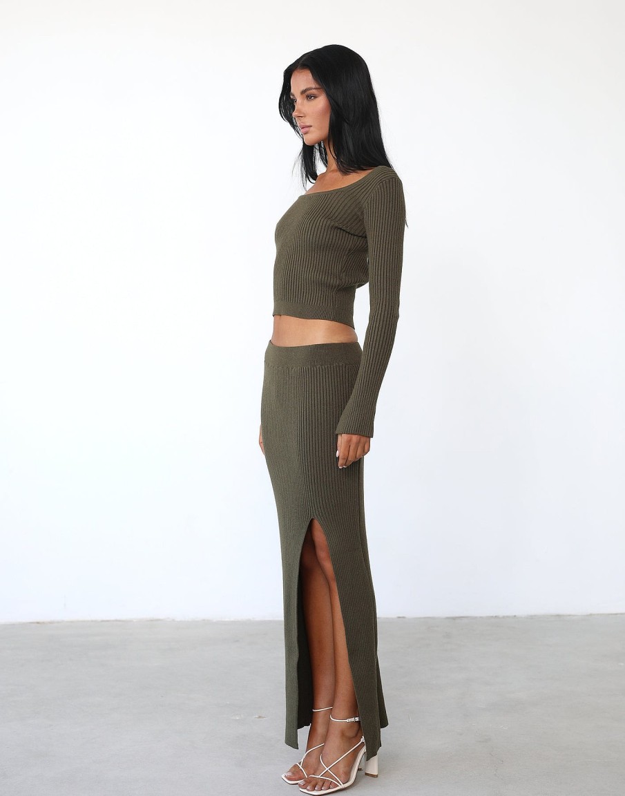 Clothing Thanne Long Sleeve Tops | Esmie Long Sleeve Top (Burnt Olive)