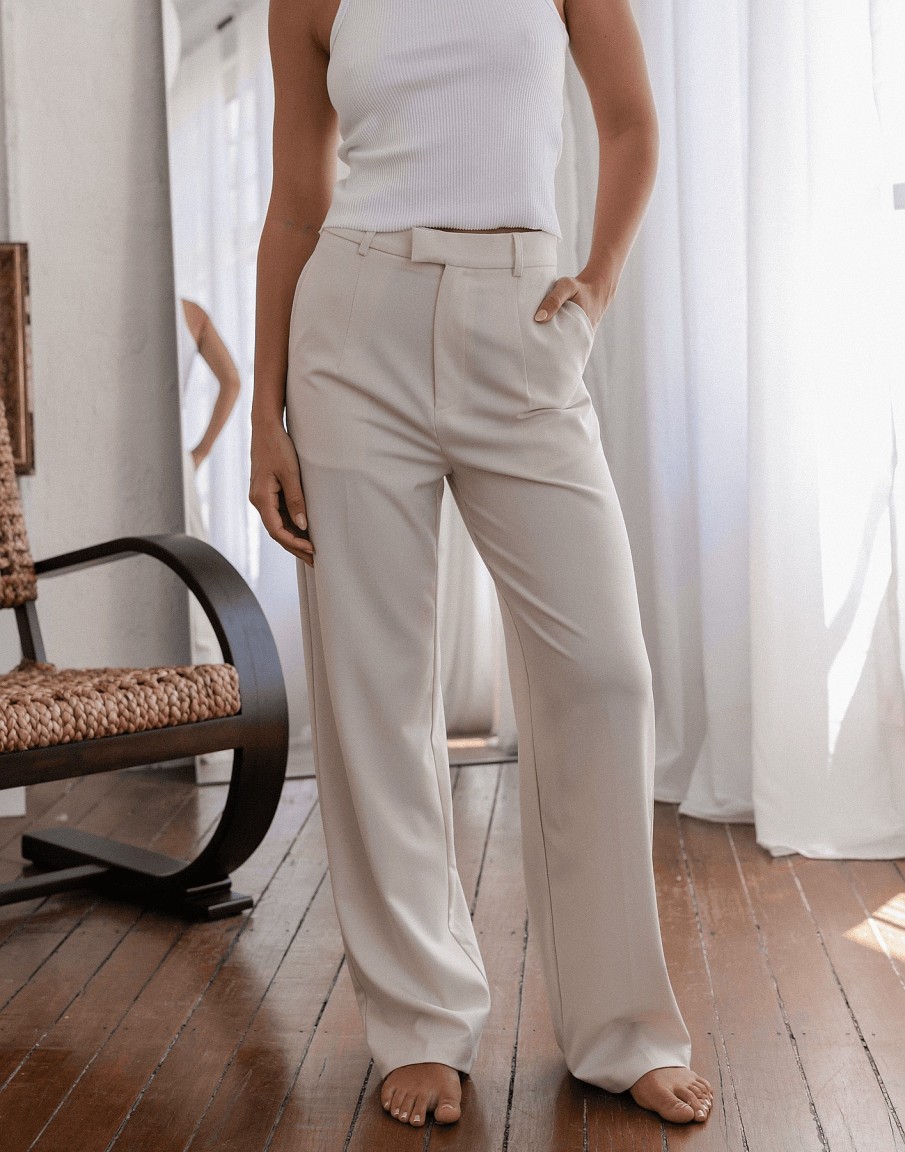 Clothing Charcoal Clothing Basics Edit | Dawnson Pants (Cream)