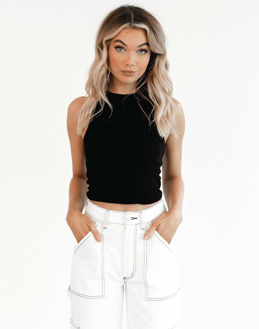 Clothing Charcoal Clothing Basics Edit | Elijah Tank Top (Black)