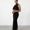 Clothing Charcoal Clothing Skirts | Como Linen Maxi Skirt (Black)