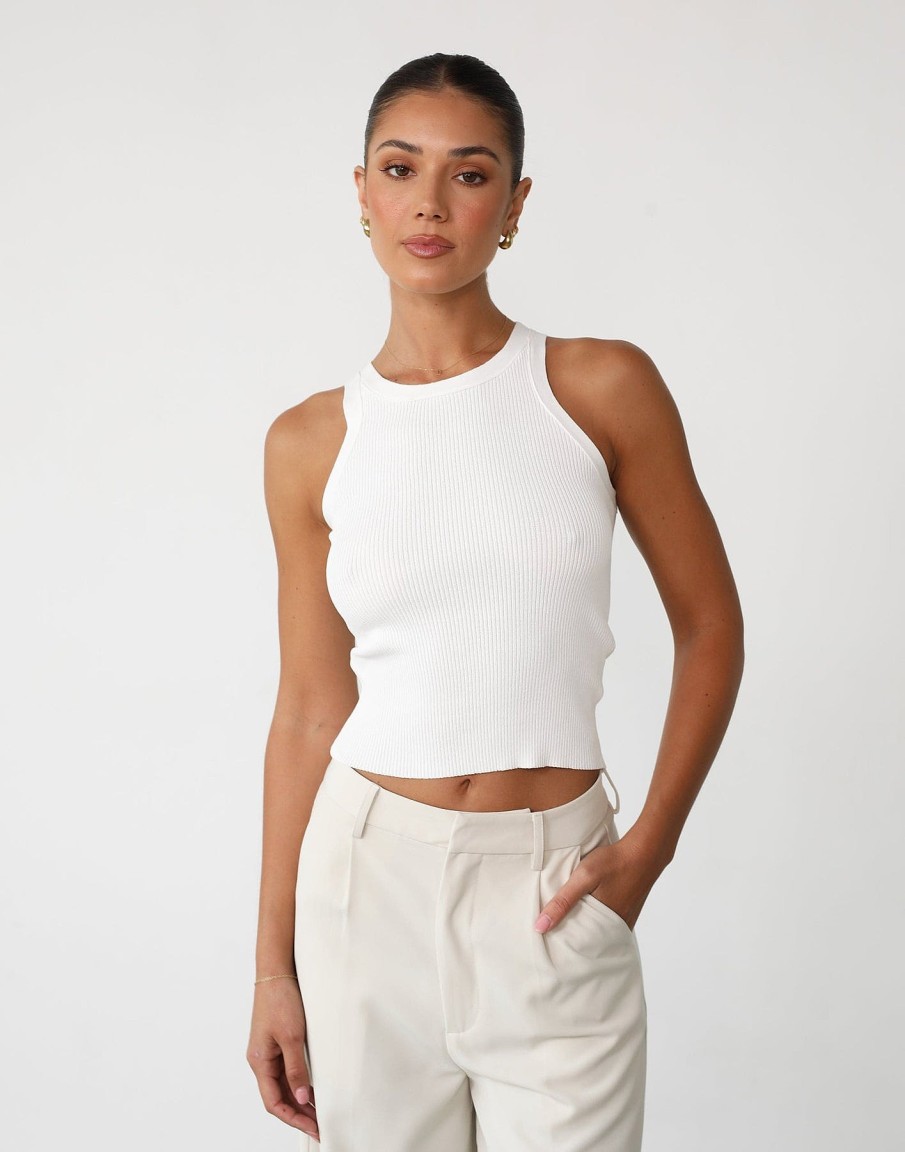 Clothing QTrend Basics Edit | Cassidy Tank Top (White)