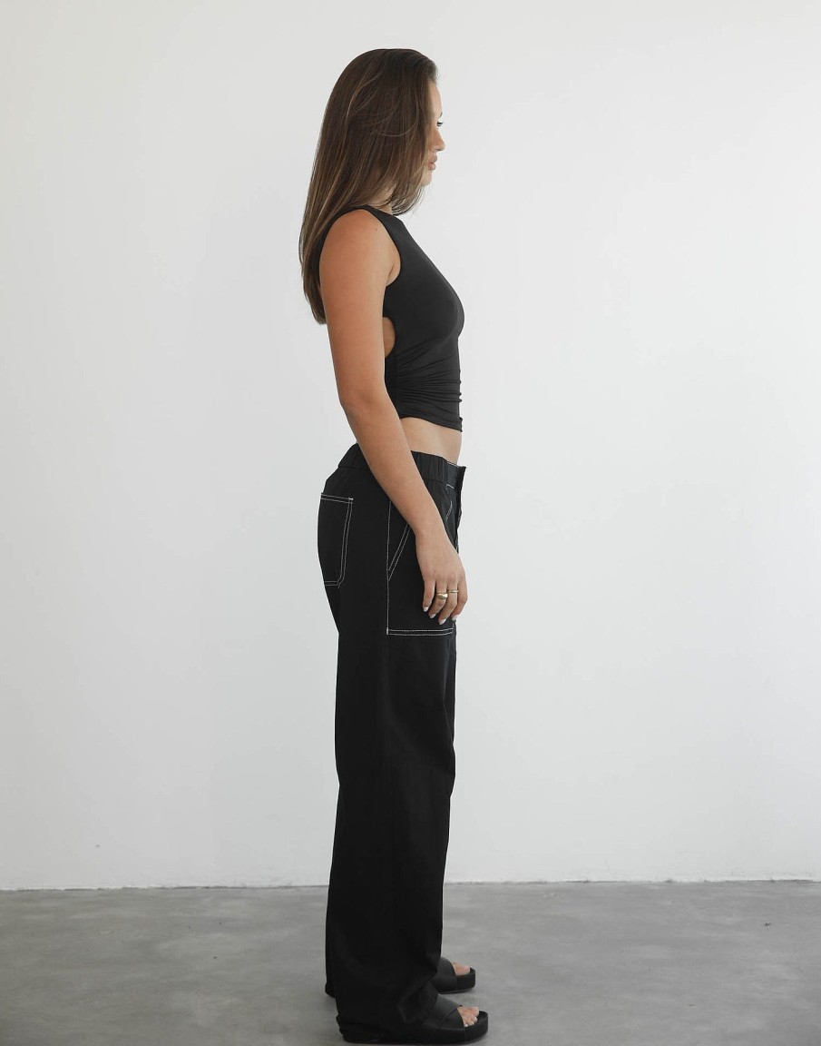 Clothing Lioness Pants | Fountain Tailored Pant (Onyx) - By Lioness