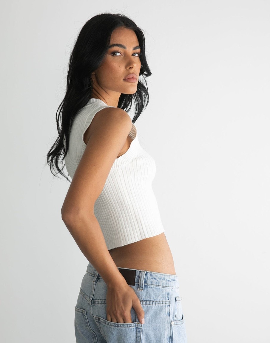 Clothing Desire Basics Edit | Nima Crop Top (White)