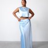 Clothing Charcoal Clothing Partywear | Sincerity Maxi Skirt (Ice Blue)