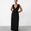 Clothing CHARCOAL CLOTHING Maxi Dresses | Nakuru Maxi Dress (Black)