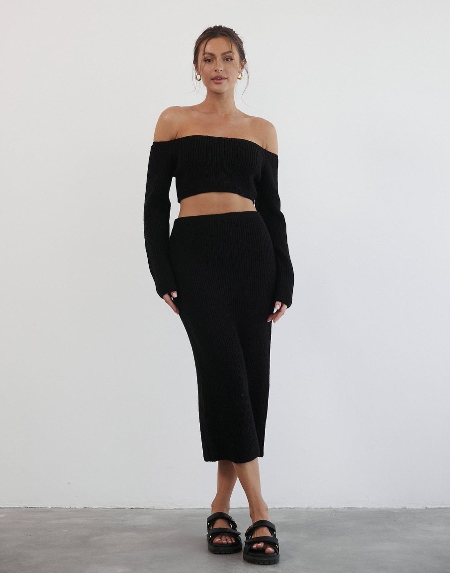 Clothing Pink Diamond Skirts | Sharna Maxi Skirt (Black)