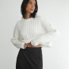 Clothing Qtrend Jumpers + Cardigans | Seba Knit Jumper (White)