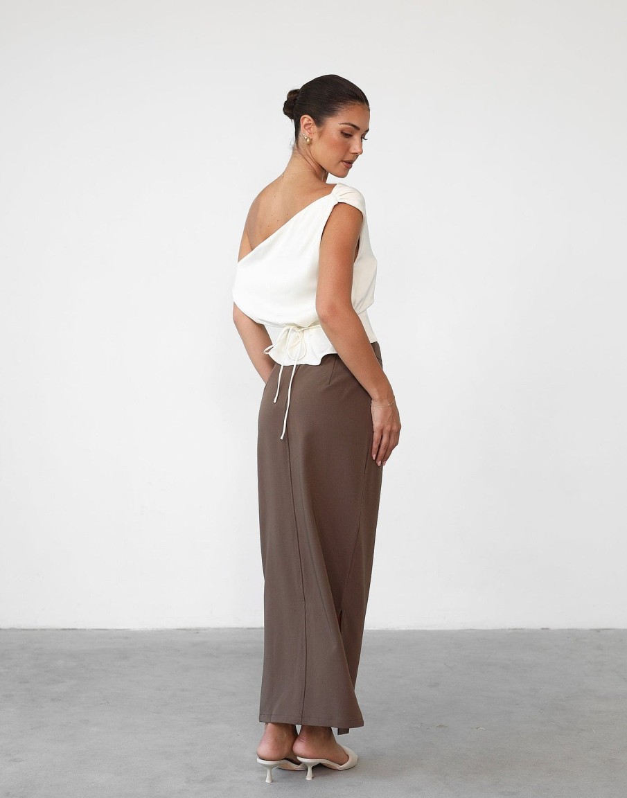 Clothing CHARCOAL CLOTHING Workwear | Astylar Maxi Skirt (Coffee)