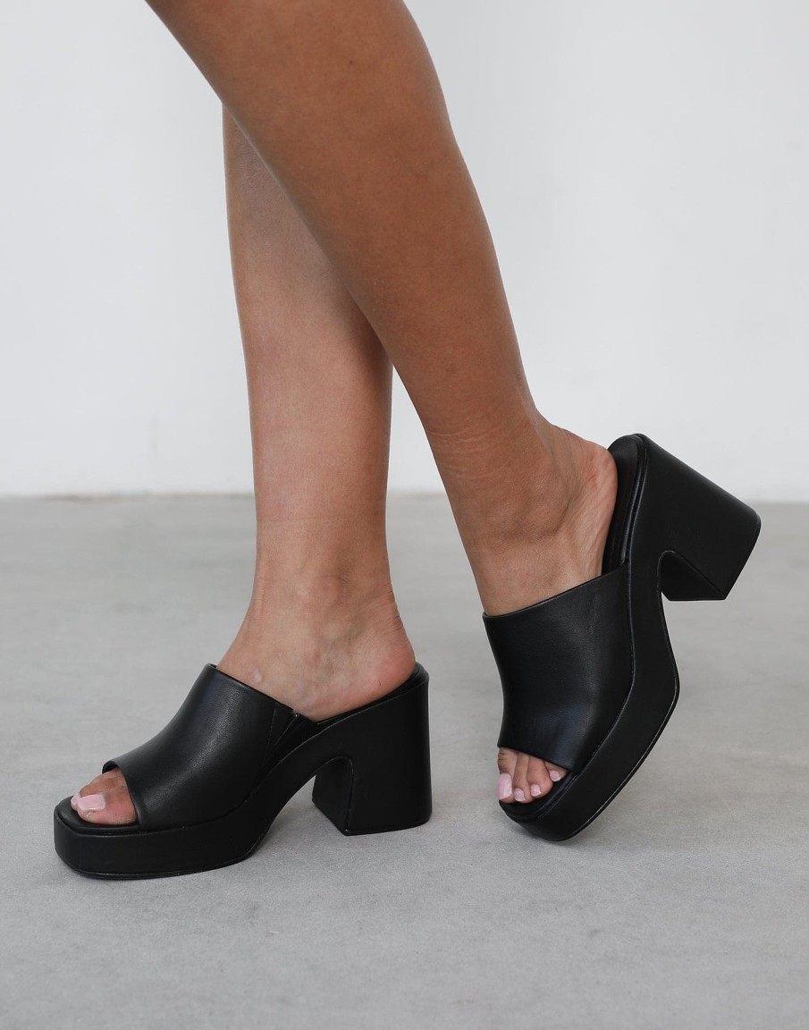 Shoes Billini | Leslie Chunky Platform Heel (Black)- By Billini