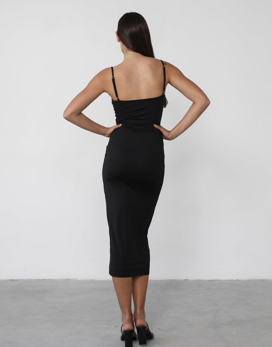 Clothing Luvalot Midi Dresses | Reyna Midi Dress (Black)