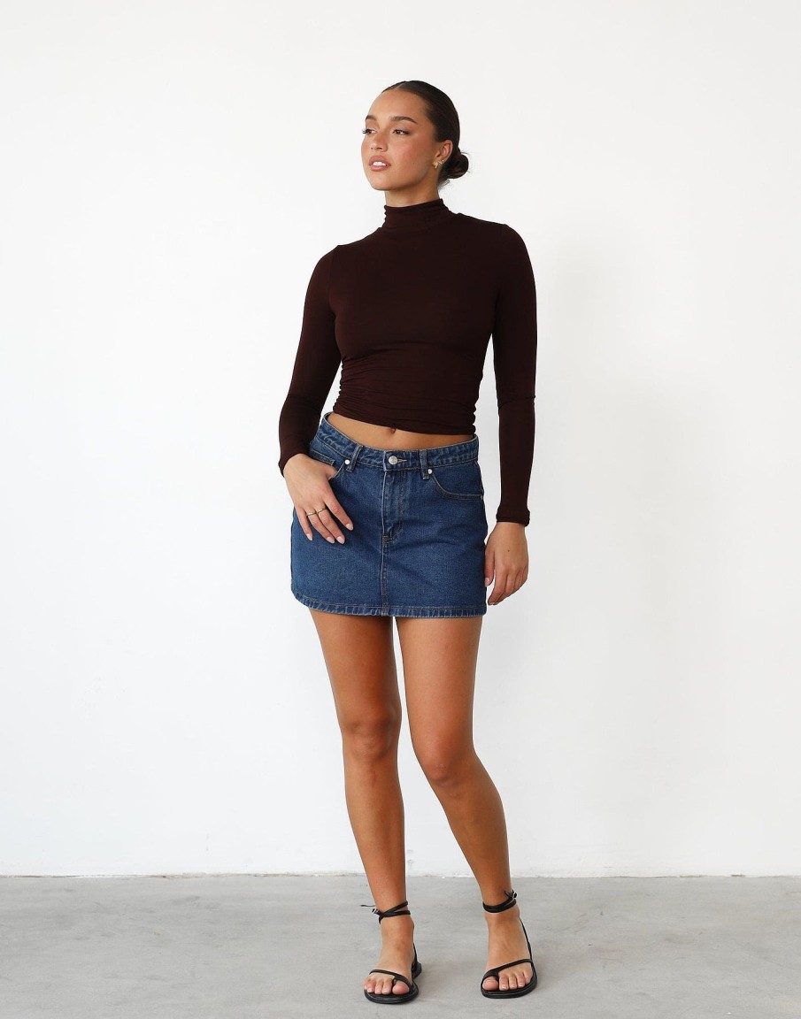 Clothing Charcoal Clothing Basics Edit | Benny Long Sleeve Top (Cocoa)