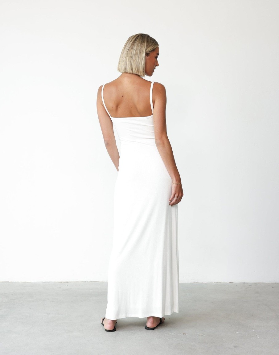 Clothing CHARCOAL Basics Edit | Helia Maxi Dress (White)