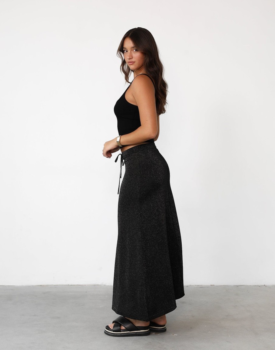 Clothing White Closet Skirts | Zerah Maxi Skirt (Black)