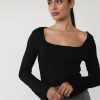 Clothing Style State Bodysuits | Khloe Long Sleeve Bodysuit (Black)