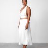 Clothing Charcoal Clothing Partywear | Isla Midi Skirt (White)