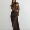 Clothing Into Fashion Long Sleeve Tops | Clerissa Long Sleeve Top (Brown)