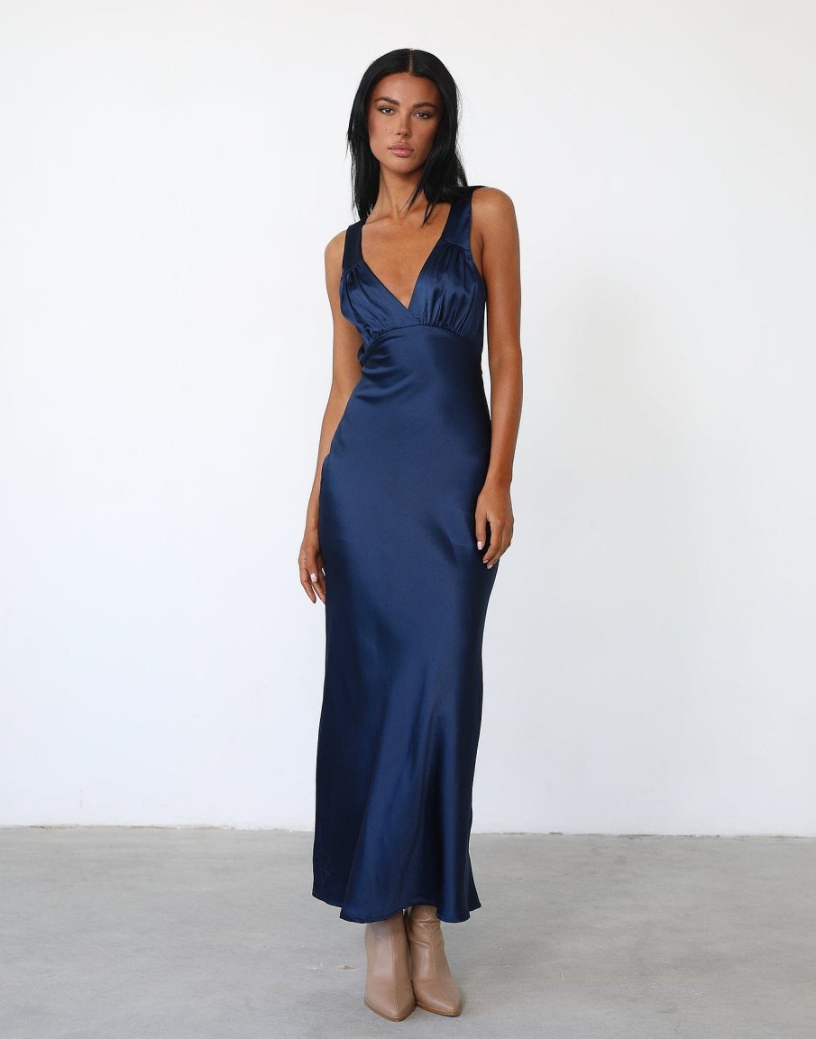 Clothing Charcoal Clothing Maxi Dresses | Piper Maxi Dress (Dark Navy)