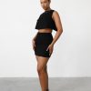 Clothing Charcoal Clothing Skirts | Como Linen Mini Skirt (Black)