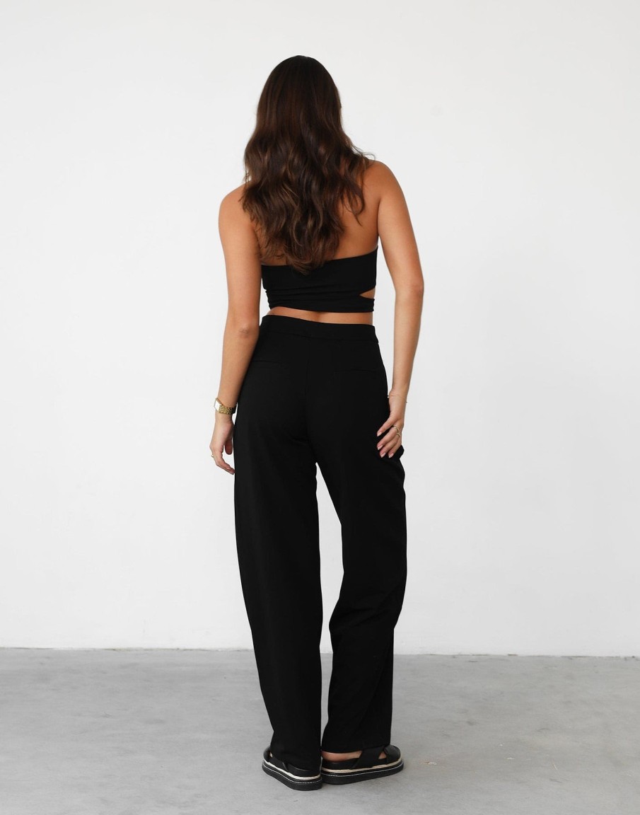 Clothing Q-Trend Crop Tops | Kristin Top (Black)