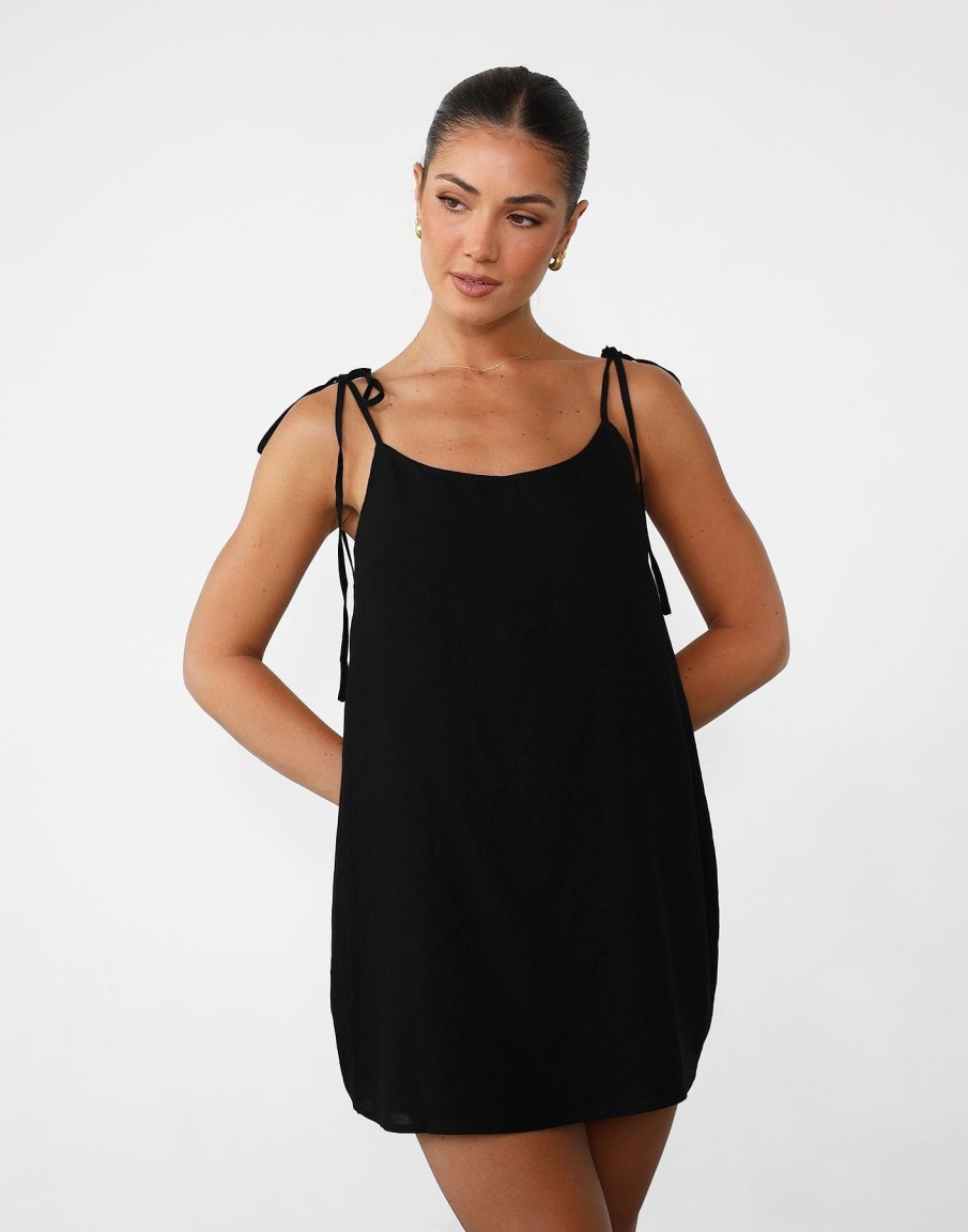 Clothing Charcoal Clothing Mini Dresses | Leighton Mini Dress (Black)