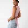 Clothing Into Fashion Crop Tops | Somi Linen Top (Pink)