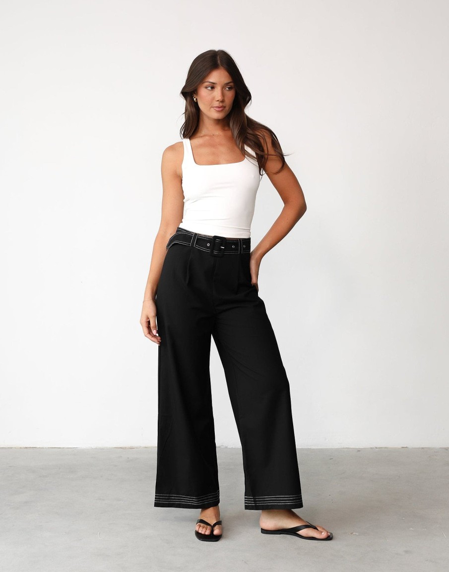 Clothing Charcoal Clothing Workwear | Diah Pants (Black)