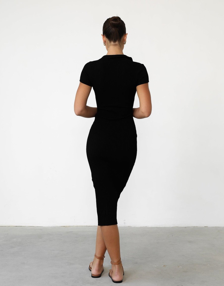 Clothing VogueMax Basics Edit | Angelika Midi Dress (Black)