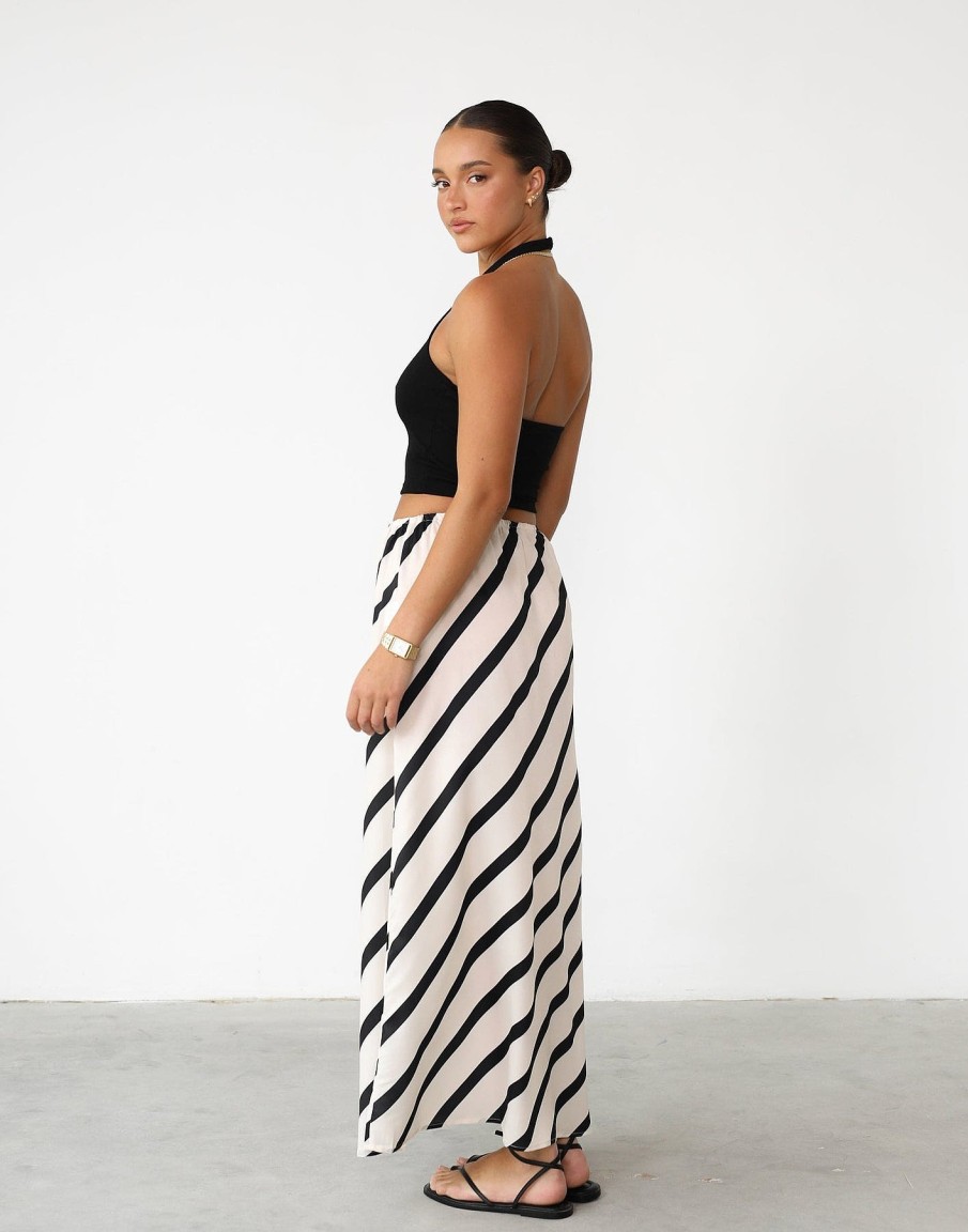 Clothing White Closet Skirts | Mori Maxi Skirt (Stripe)