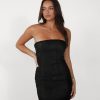 Clothing CHARCOAL CLOTHING Partywear | Sophea Mini Dress (Black Denim)