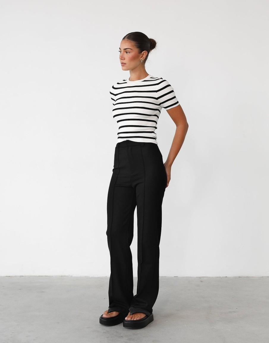 Clothing Q-Trend Basics Edit | Francine Pants (Black)