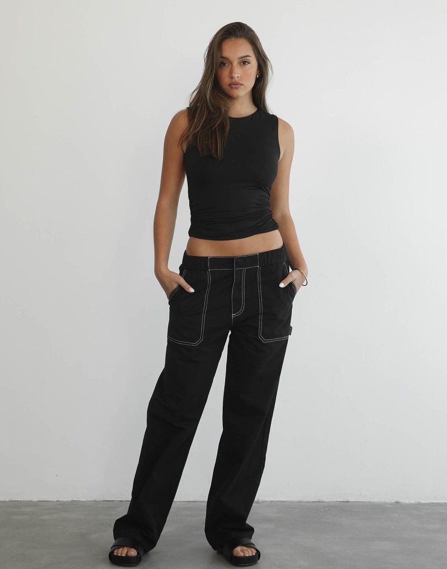 Clothing Lioness Pants | Fountain Tailored Pant (Onyx) - By Lioness