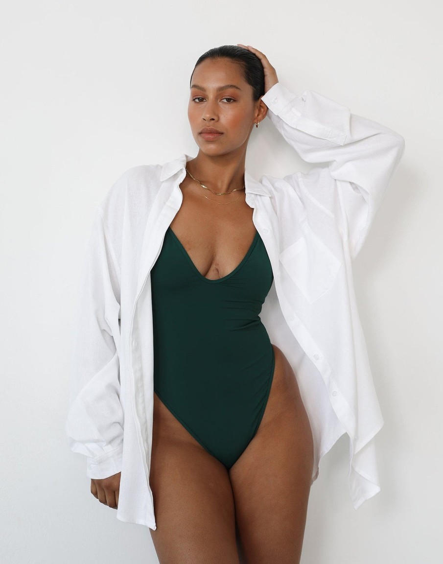 Clothing Charcoal Clothing One Piece | Sailing Close One Piece (Lake Green)