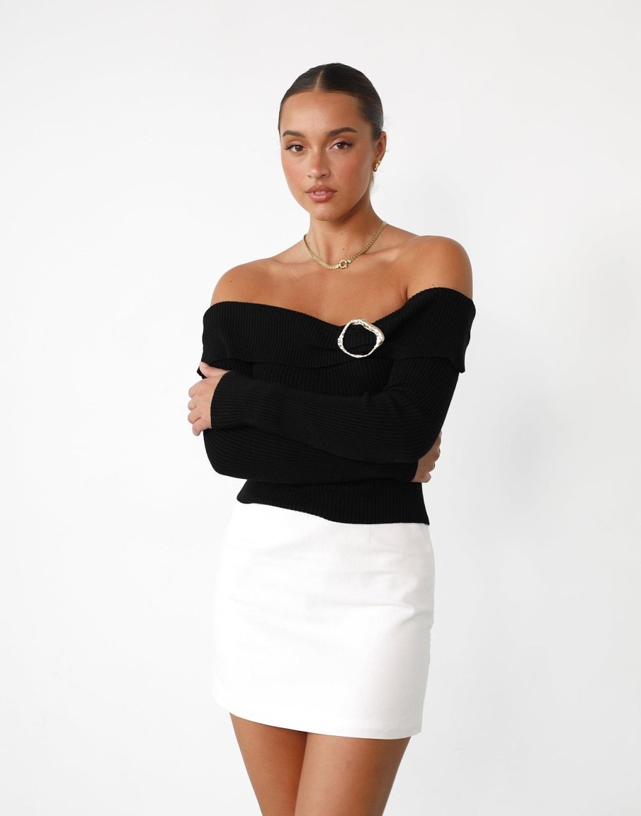 Clothing Style State Long Sleeve Tops | Caerynn Long Sleeve Top (Black)