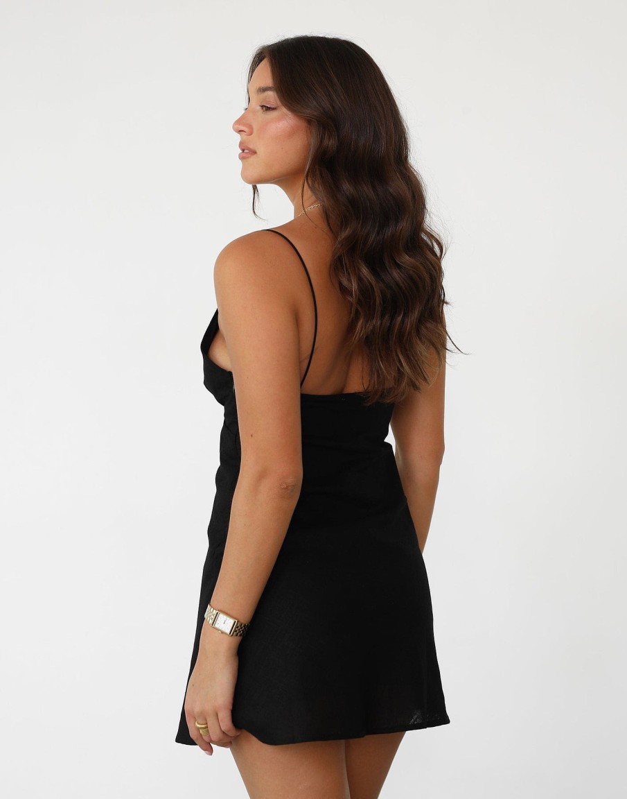 Clothing CHARCOAL Partywear | Vivi Mini Dress (Black)