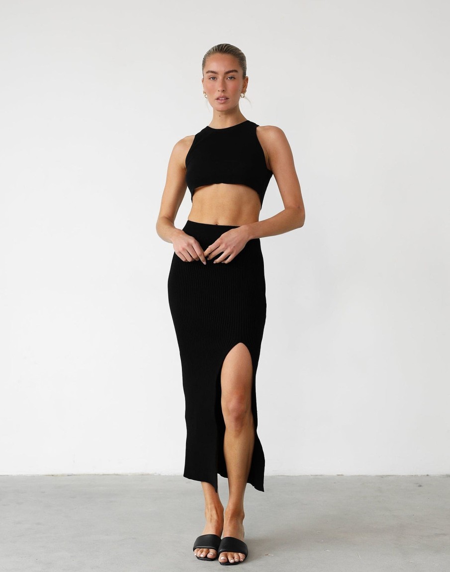 Clothing Thanne Skirts | Esmie Maxi Skirt (Black)