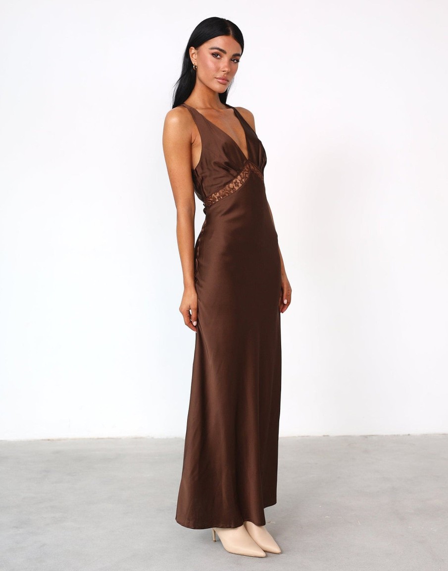 Clothing Lioness Maxi Dresses | Dakota Maxi (Chocolate) - By Lioness