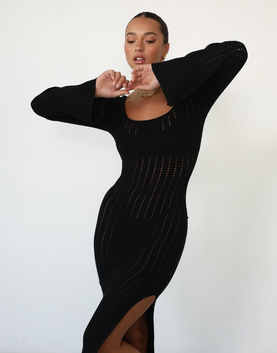 Clothing Style State Maxi Dresses | Tana Long Sleeve Maxi Dress (Black)