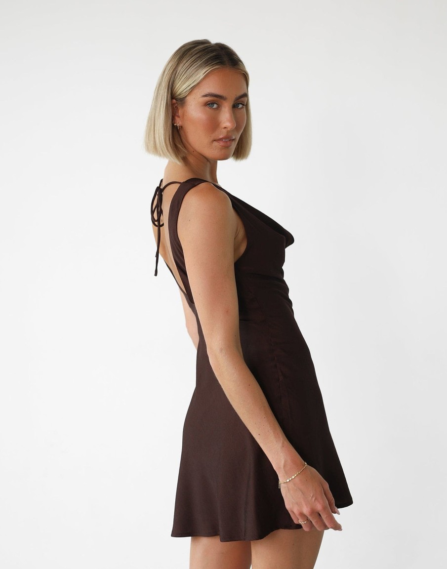 Clothing Charcoal Clothing Mini Dresses | Imogen Mini Dress (Espresso)