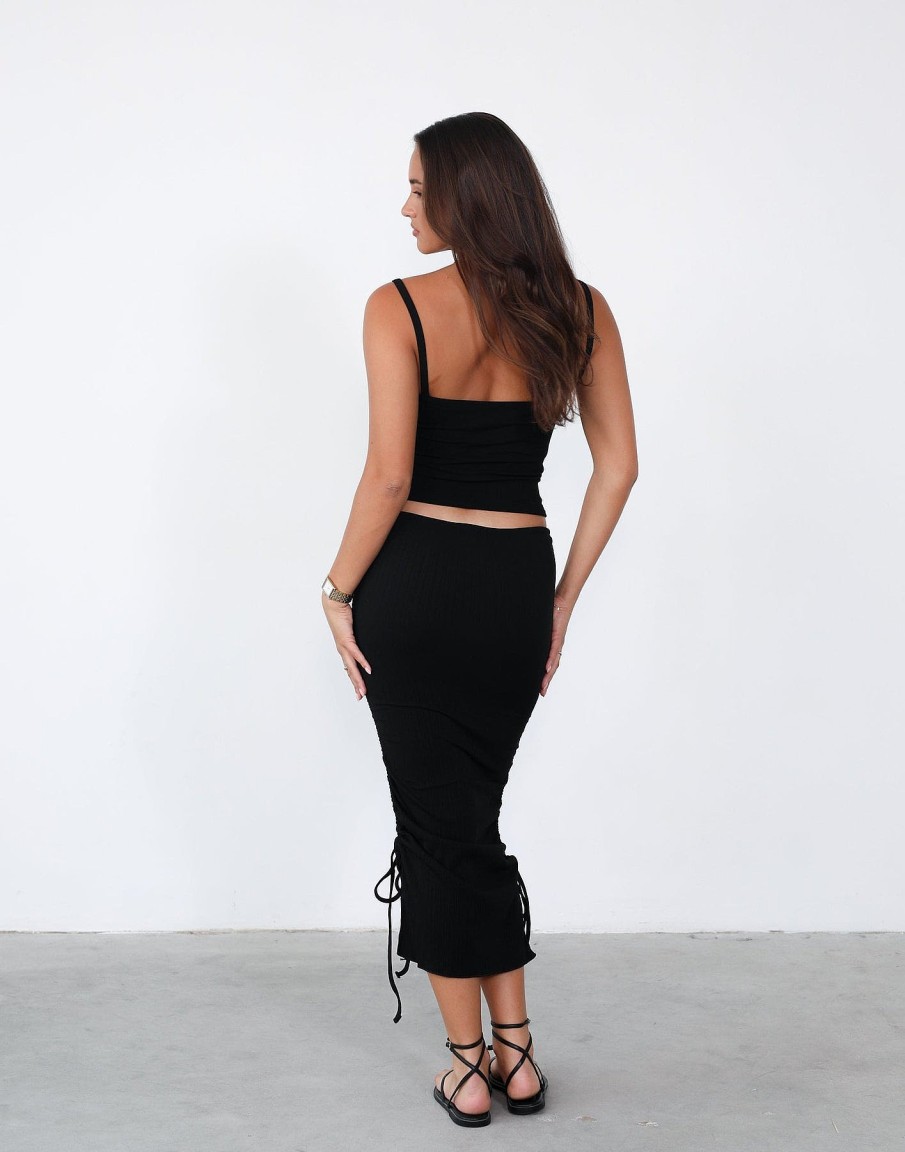 Clothing Pink Diamond Partywear | Lexi Maxi Skirt (Black)