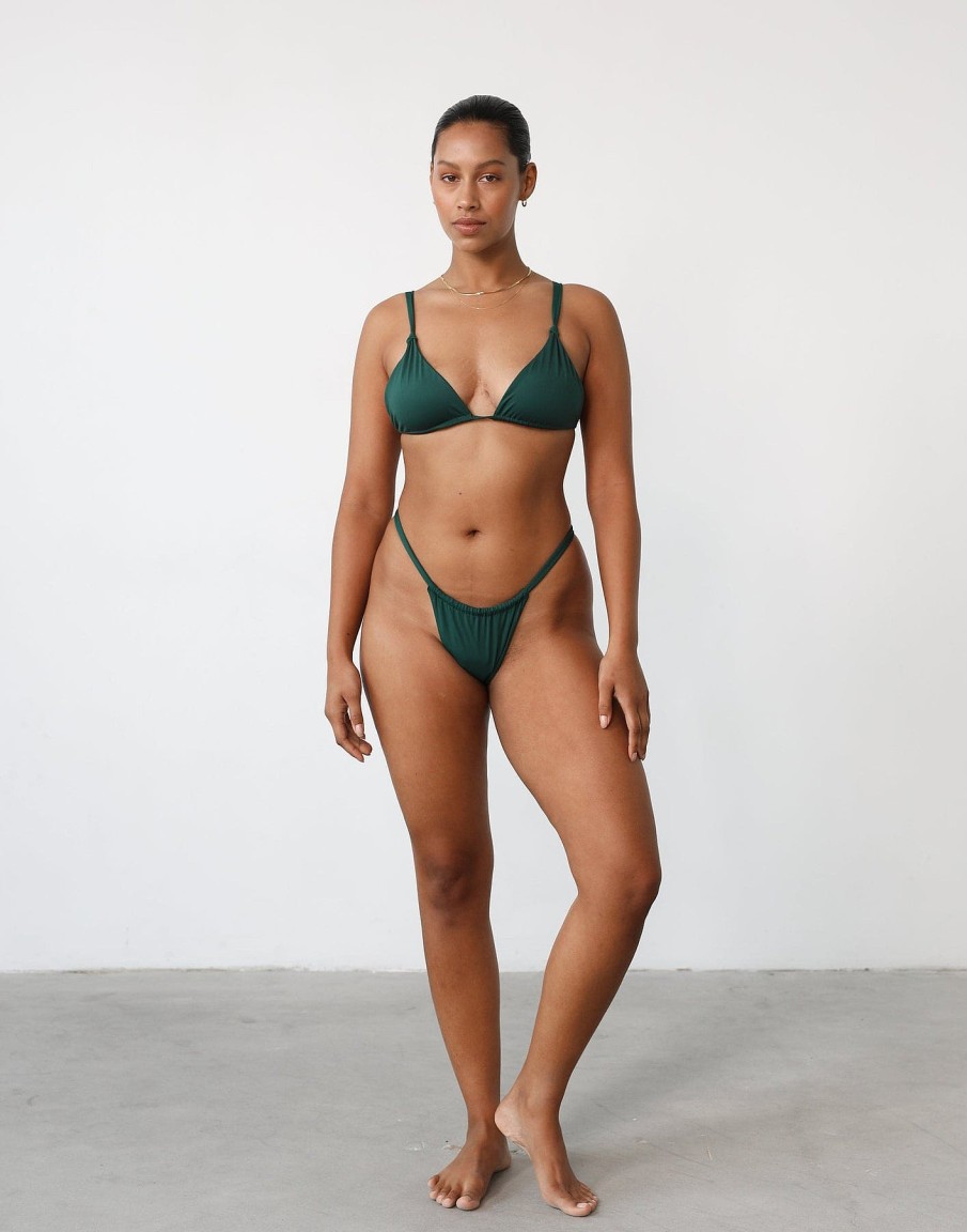 Clothing Charcoal Clothing Swim Bottoms | Laguna Bikini Bottoms (Lake Green)